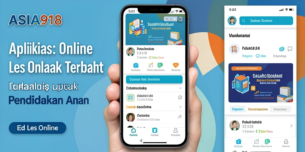 Tampilan antarmuka ASIA918 yang intuitif untuk Les Online.