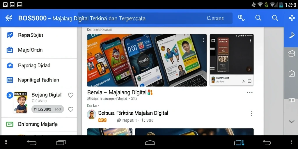 Tampilan antarmuka BOS5000 yang user-friendly dan informatif.