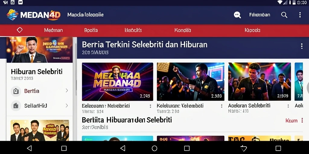 Tampilan antarmuka aplikasi MEDAN4D yang informatif.