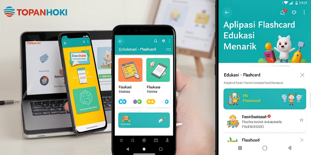 Screenshot utama TOPANHOKI menampilkan antarmuka aplikasi Flashcard yang intuitif.